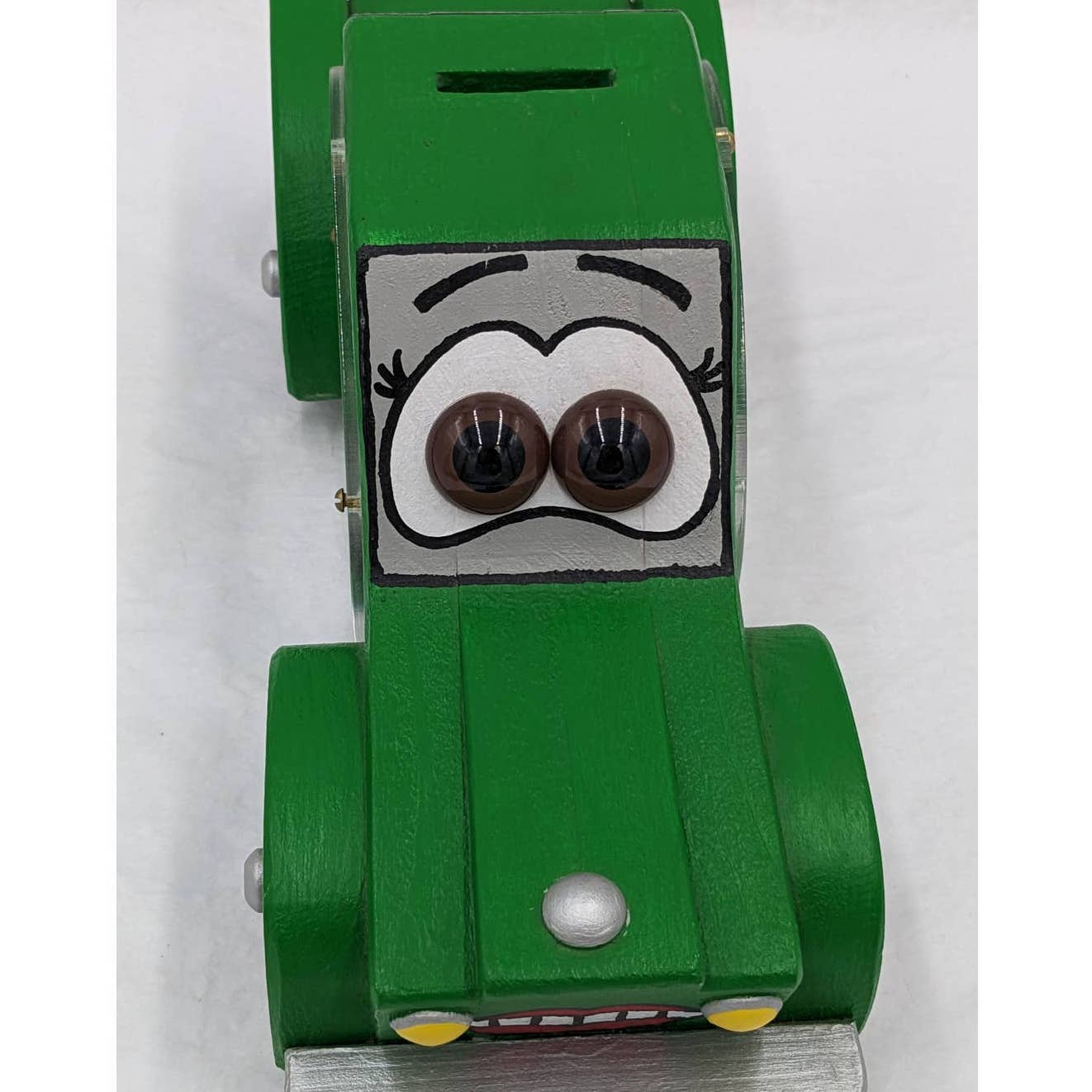 Coin Piggy Bank Car Vehicle Big Lips Smiles Wheels Kids Wooden Handmad –  Every Need Warehouse