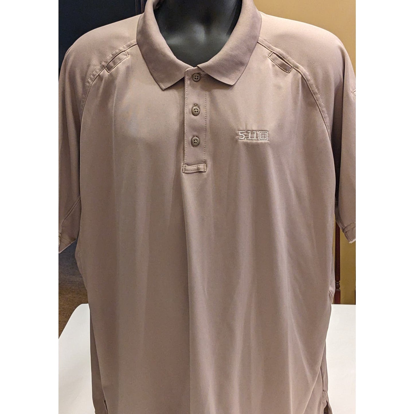 511 Tactical Series Polo Shirt Mens Size XL Short Sleeve Sporty Collared Brown