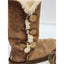 UGG Boots Womens Size 6 Bailey Short Tall Folded Chestnut Faux Fur 1873