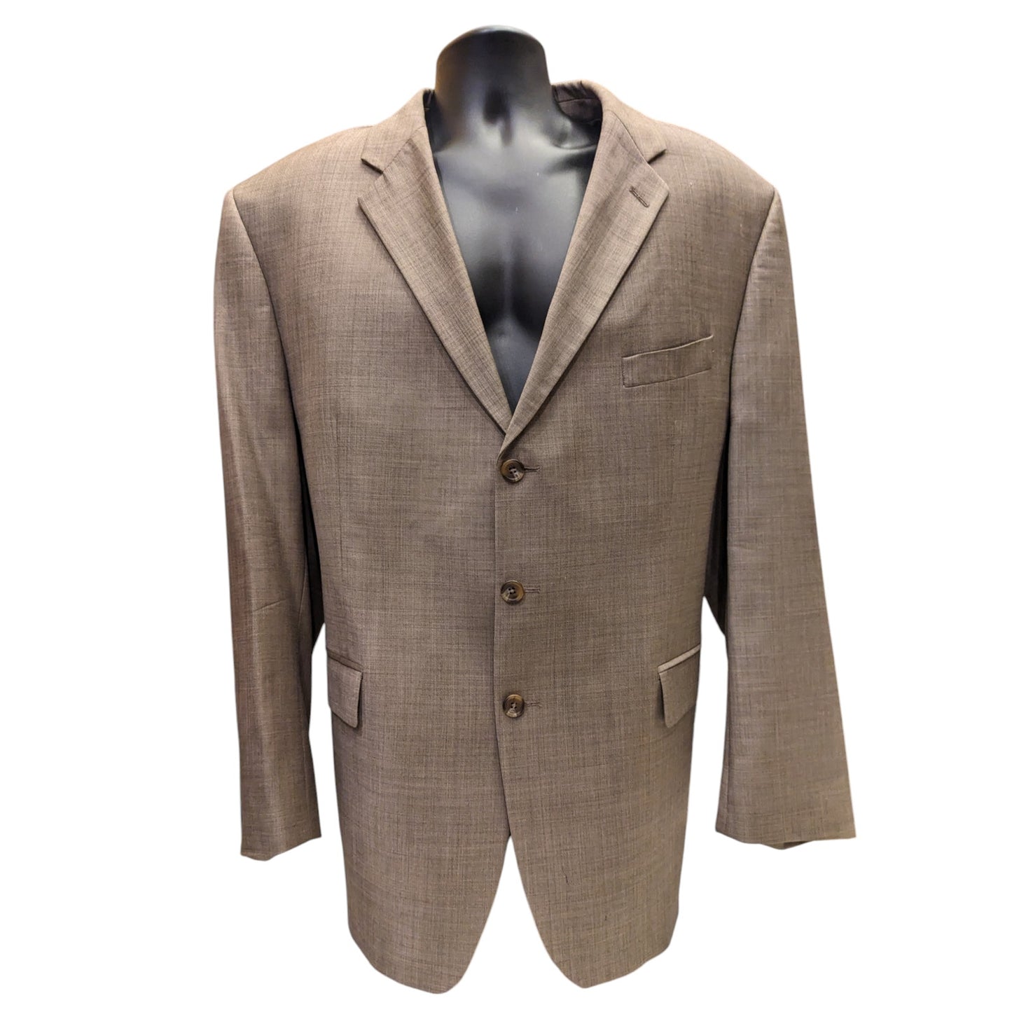 Ralph Lauren Suit Jacket Mens 48R Wool Cashmere Blazer Tan 3 Button Sport Coat