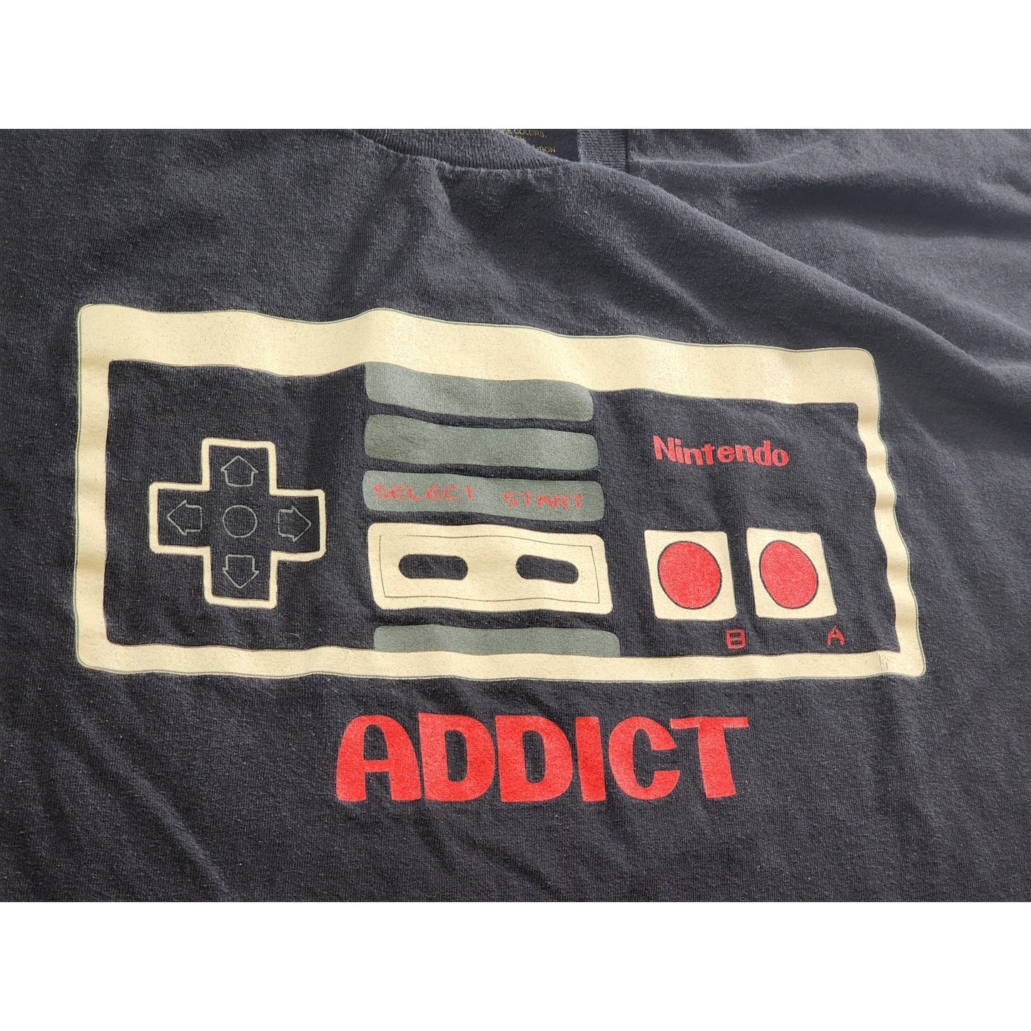 Nintendo Addict T Shirt Mens Size XXL Distressed Vintage Retro Inspired Cotton