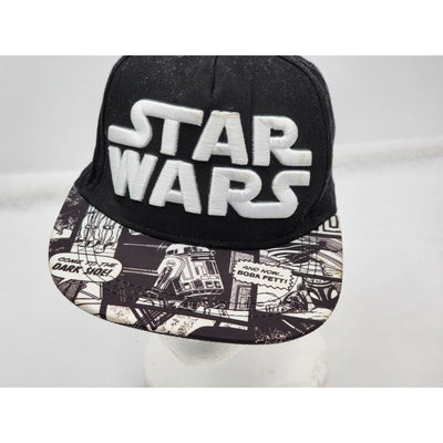 Star Wars Hat Boba Fett Imperial Comic Strip Black White Snapback Cap Headwear