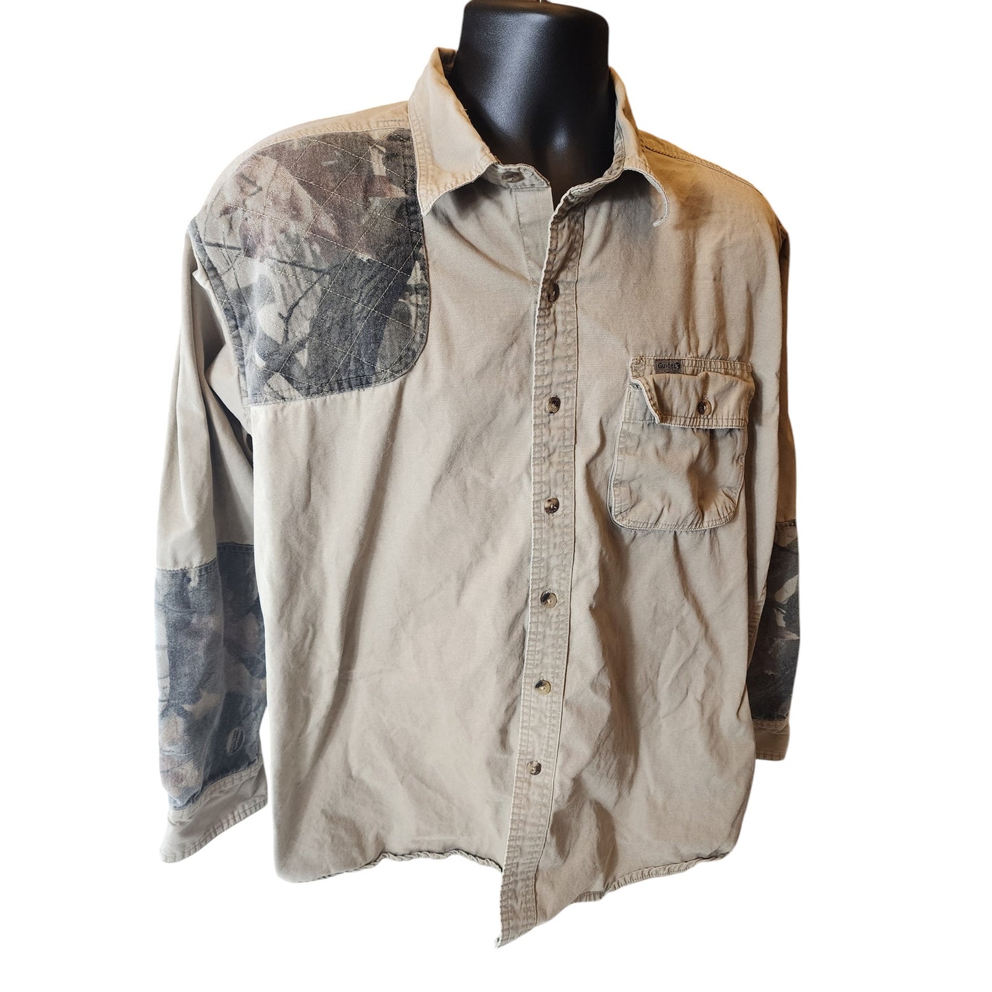 Guide Series Shirt Mens Large Button Up Camo Workwear Hunting Rugged Tactical