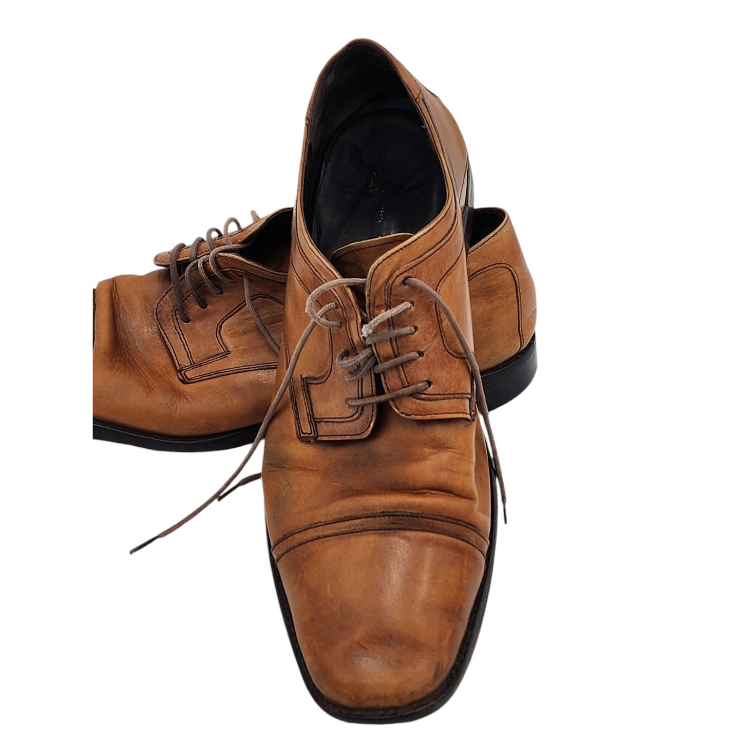 Johnston Murphy Shoes Oxford Dress Mens 11M Tan Leather Lace Up Classic 20-1276