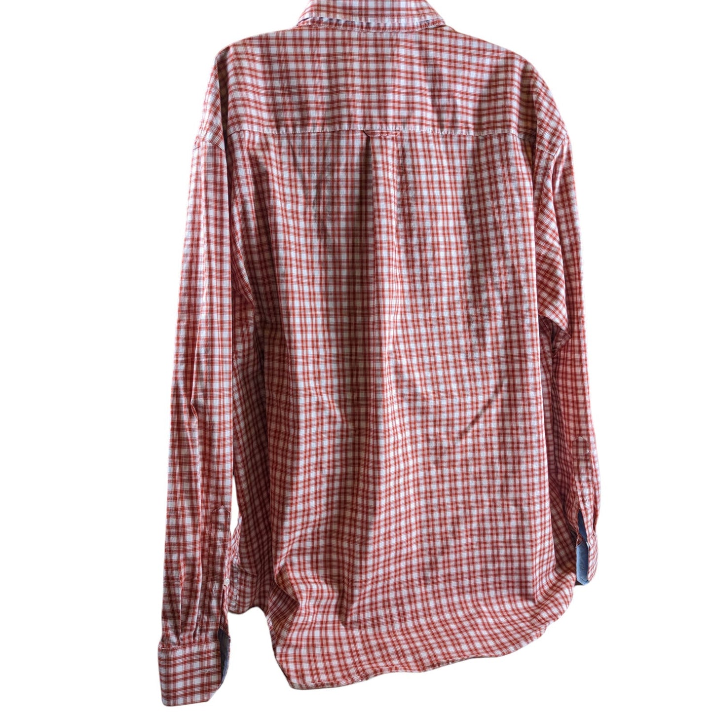 Izod Button Down Plaid Shirt Mens 4XLT Red Long Sleeve Non Iron Stretch Preppy