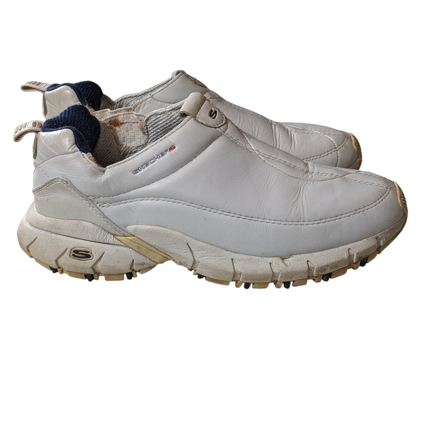 Skechers Shoes Sport Trail Womens Size 9.5 Athletic White Leather Slip On 2692