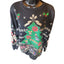 Holiday Time Christmas Sweatshirt Womens Large Ugly Xmas Sweater Tree Snowflakes