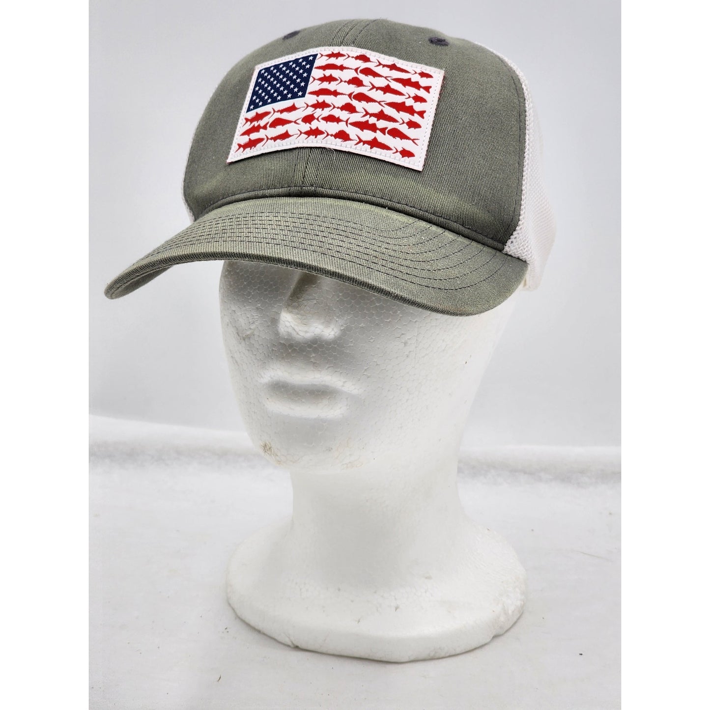 Columbia Sport Performance Fishing Hat American Flag Trucker Cap Patriotic Small