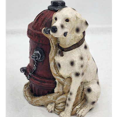 Dalmatian Fire Hydrant Piggy Bank Firefighter Firemen Savings Bank Dog Decor 6"