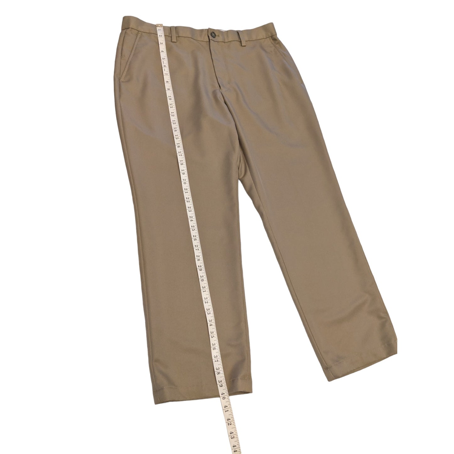 Greg Norman Pants Mens 36x30 Golf Trousers Khaki Flat Front Belt Loops Five Iron