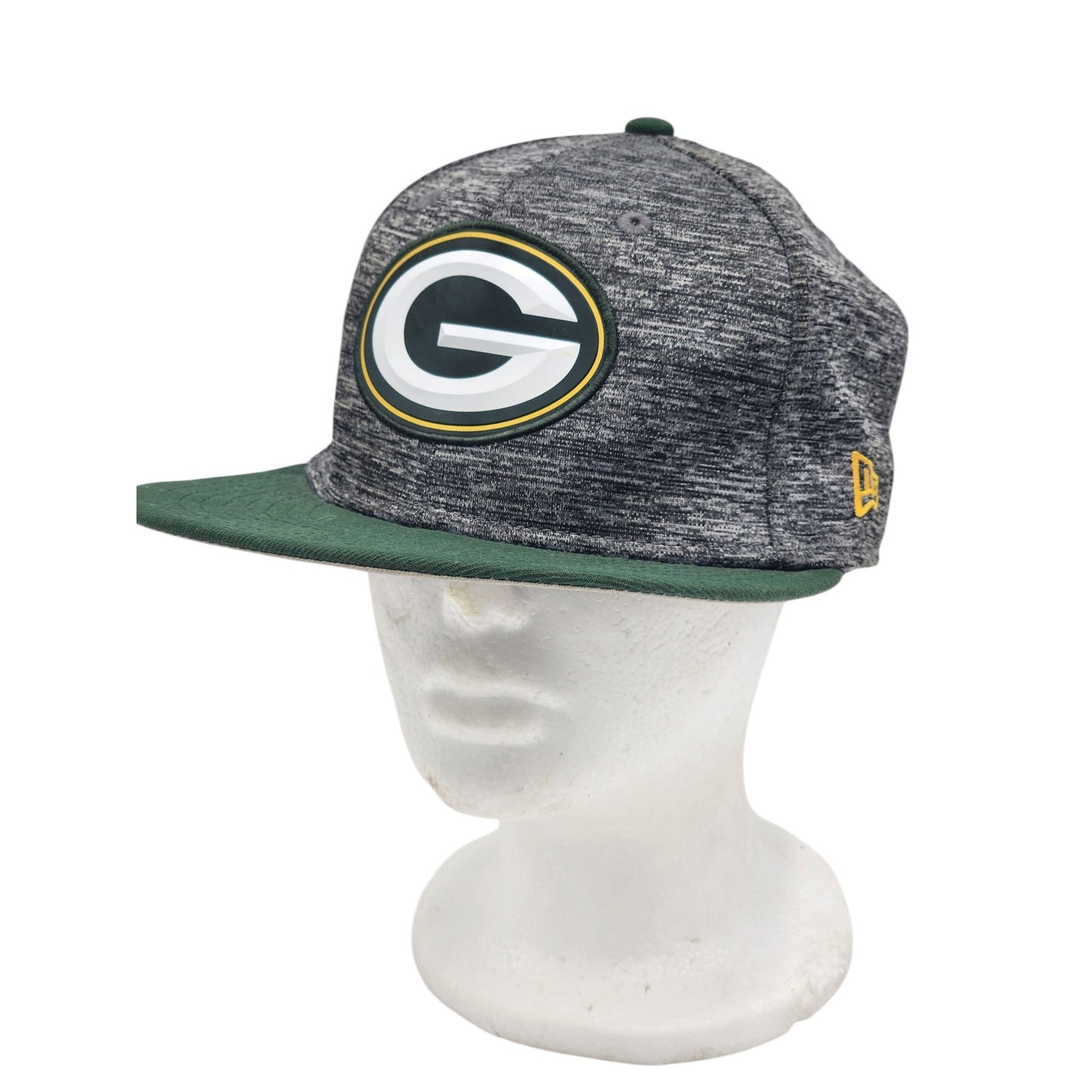 New Era 9Fifty NFL Green Bay Packers Adjustable Snapback Hat Gray Green Logo