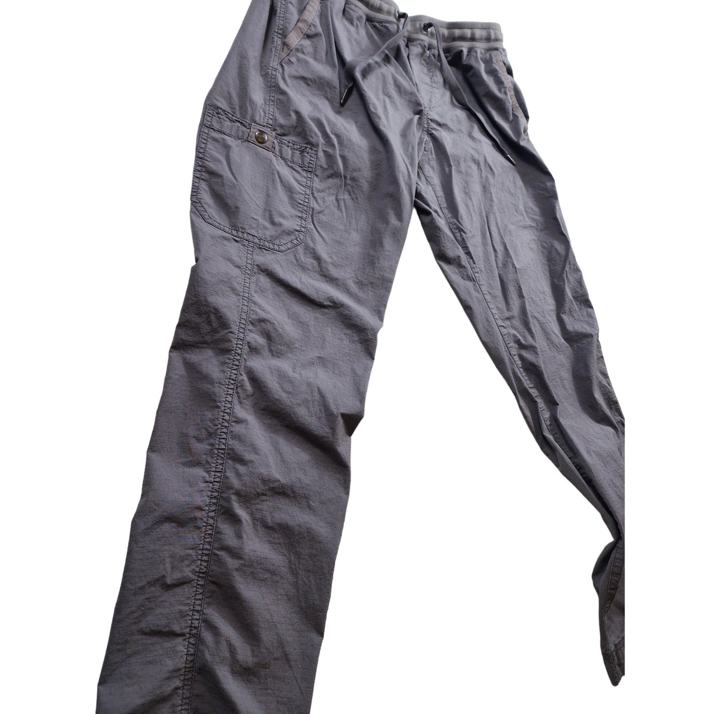 LL Bean Cargo Pants Mens Medium Gray Drawstring Outdoor Hiking Utility Adventure