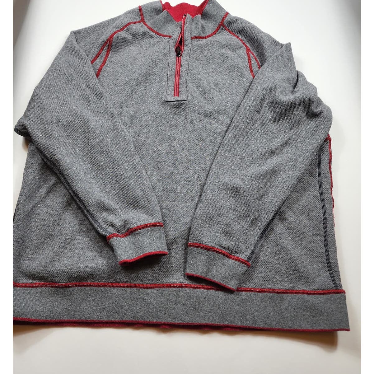 Tommy Bahama Sweater Mens Size XL Pullover Sweatshirt Reversible Long Sleeve Zip