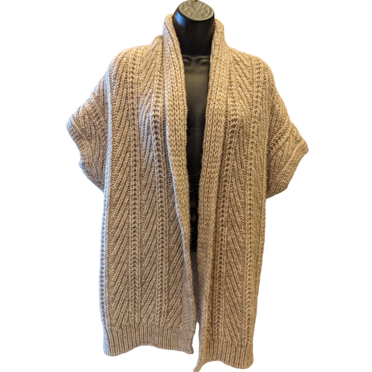 Elsamanda Sweater Cardigan Women Small Alpaca Wool Blend Knit Italian Open Front