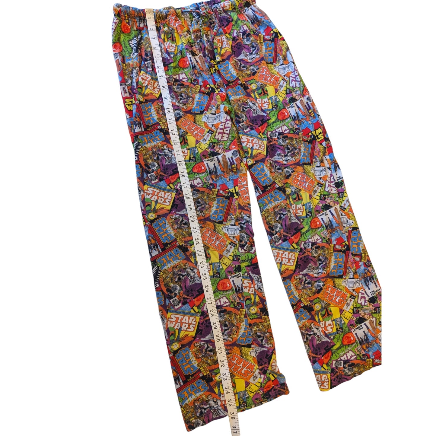 Star Wars Pajama Pants Mens Medium Lounge Comic Graphic Print Sleepwear