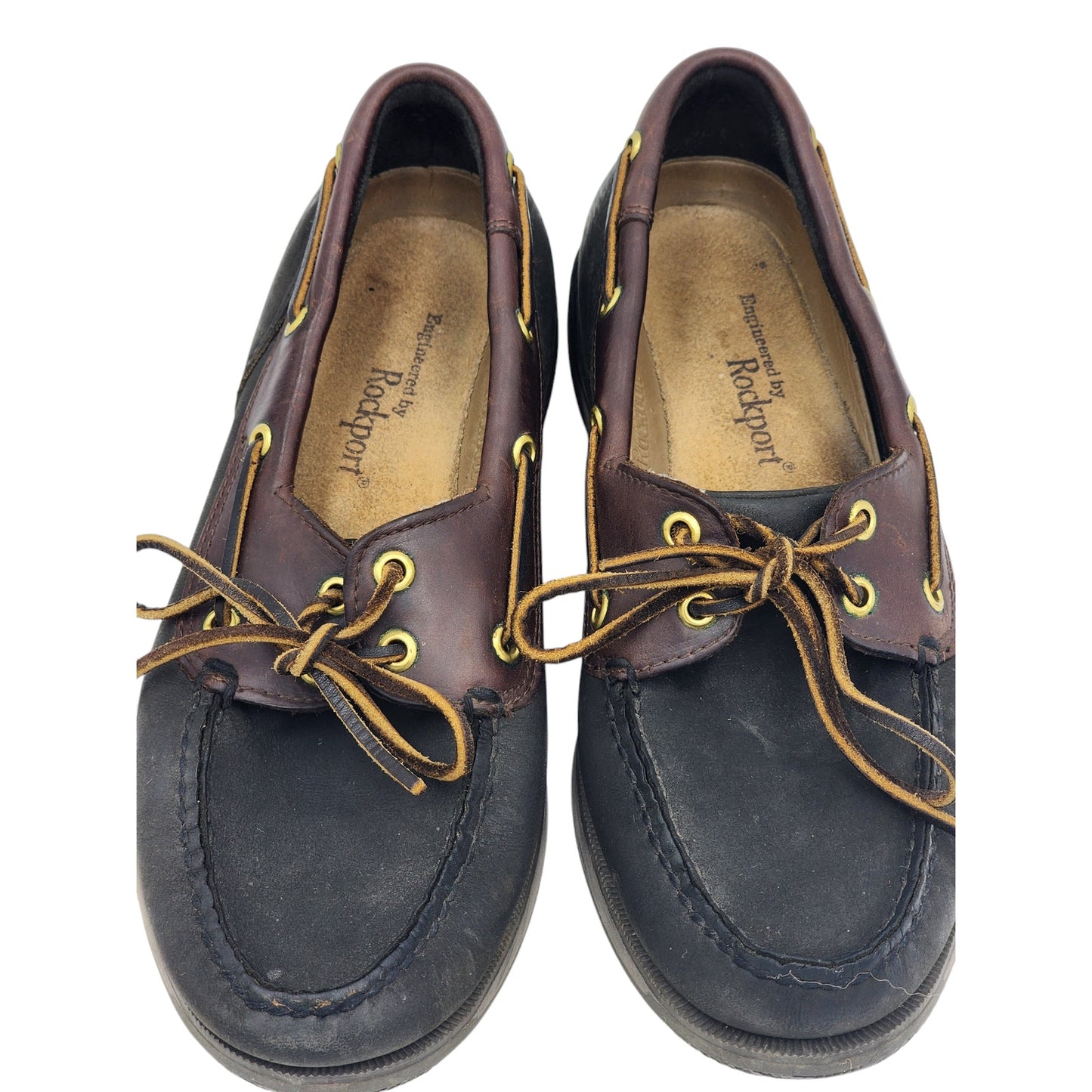 Rockport Boat Shoes Mens 9M Moccasins Leather Moc Toe Non Slip Nautical M5108