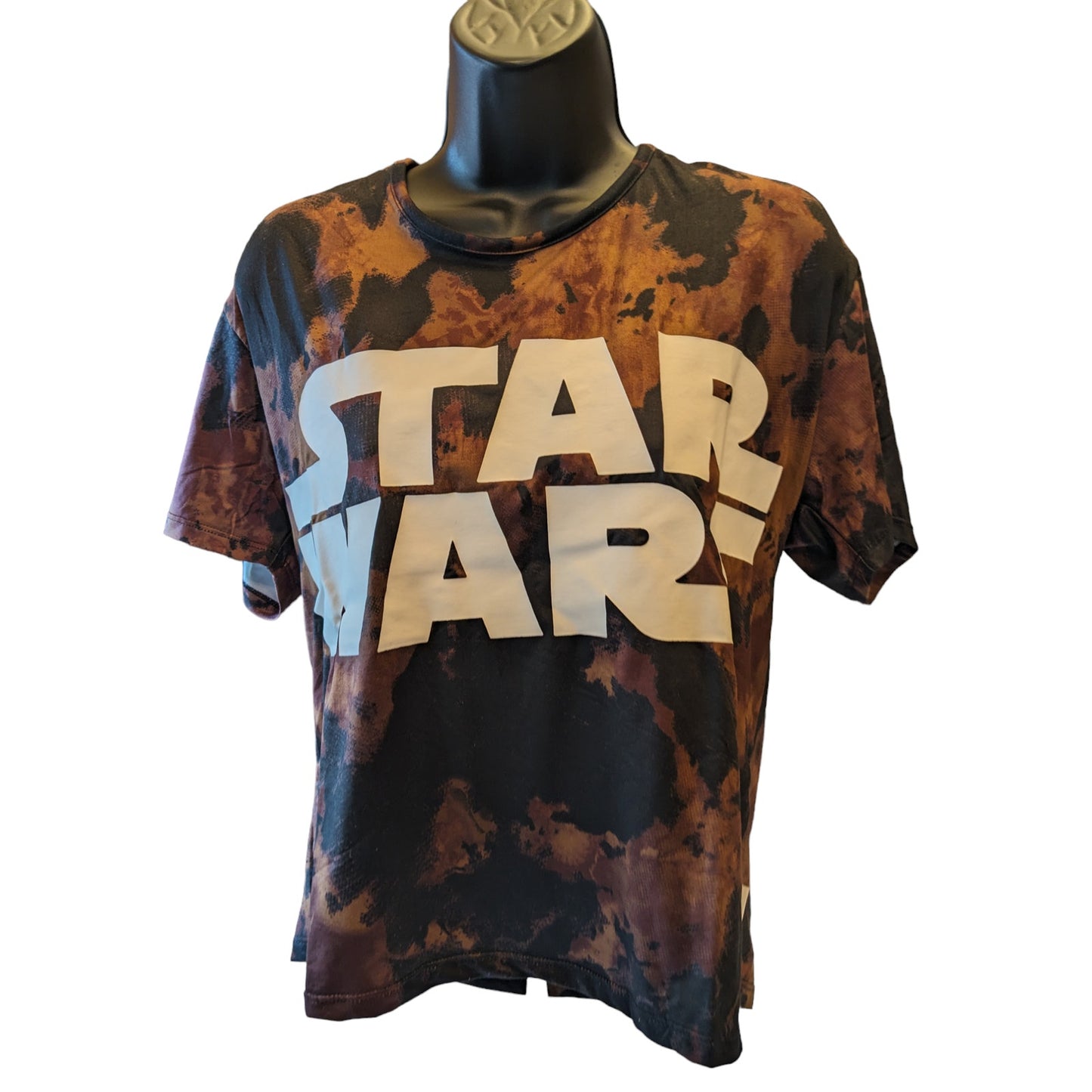 Star Wars Her Universe Women Small Short Sleeve Black Brown Tie Dye Pattern Geek