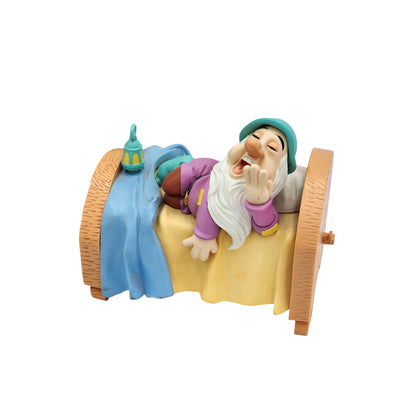 Snow White Seven Dwarfs Sleepy Alarm Clock Animated Linden Whimsical  Box Tested