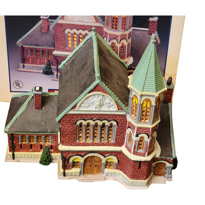 Lemax Christmas Village Dickensvale Church Porcelain Lighted House Vintage Box