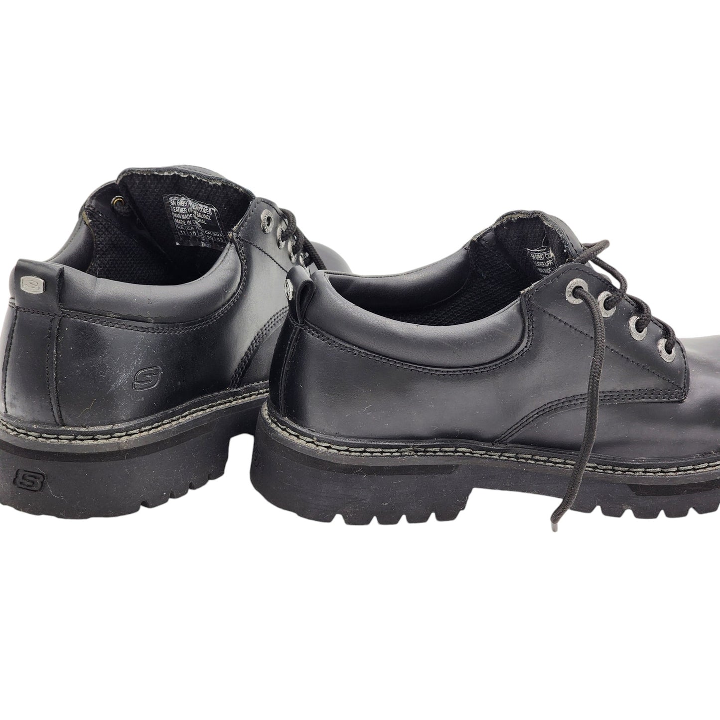 Skechers Work Shoes Mens 11 Oxford Leather Utility Rugged Casual Lace Up 60997