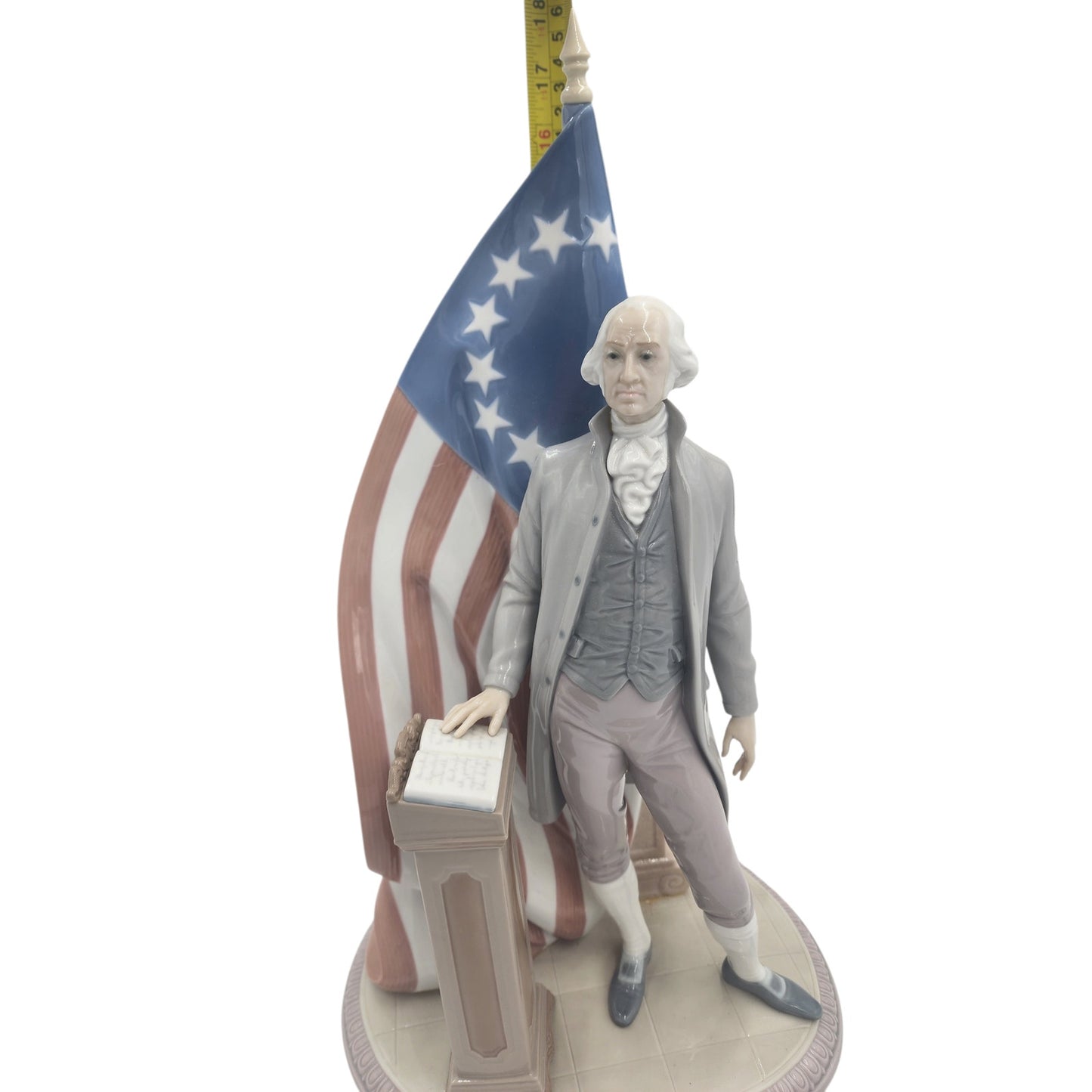 Lladro President George Washington Sculpture American Flag Signed Rare 7575 Box