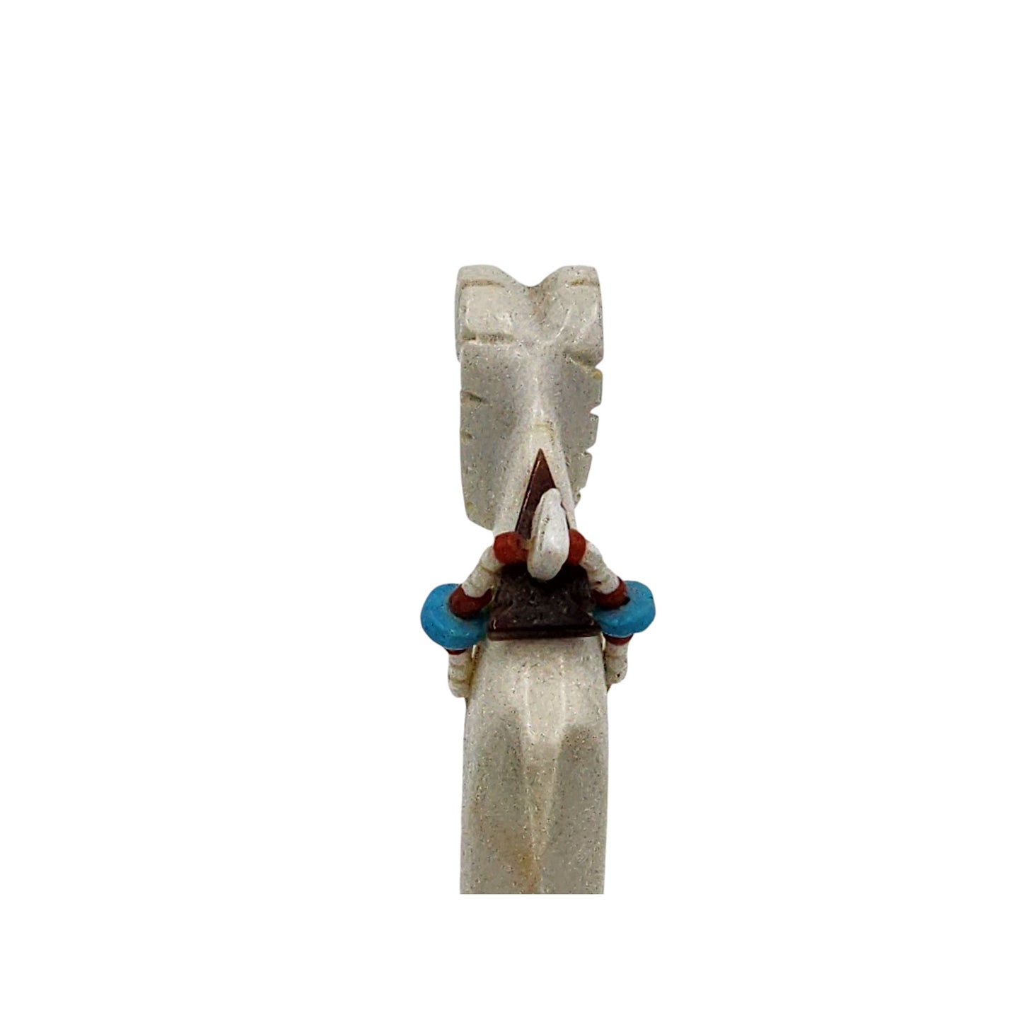 Native American Zuni Horse Buffalo Fetish White Stone Arrow Turquoise Signed