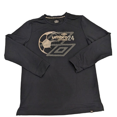 Umbro Athletic 24 Sweatshirt Men XL Black Long Sleeve Soccer Activewear Pullover