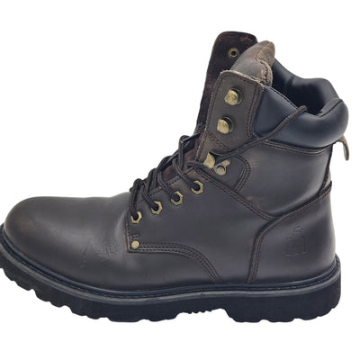 Work Master Boots Mens 9M Leather Workwear Steel Toe Durable Industrial Safety