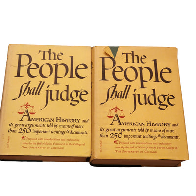 People Shall Judge Volumes 1-2 American History University Chicago Vintage 1949