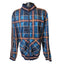 Stacy Adams Jacket Men XXL Blue Plaid Lightweight Track Full Zip Streetwear Bold