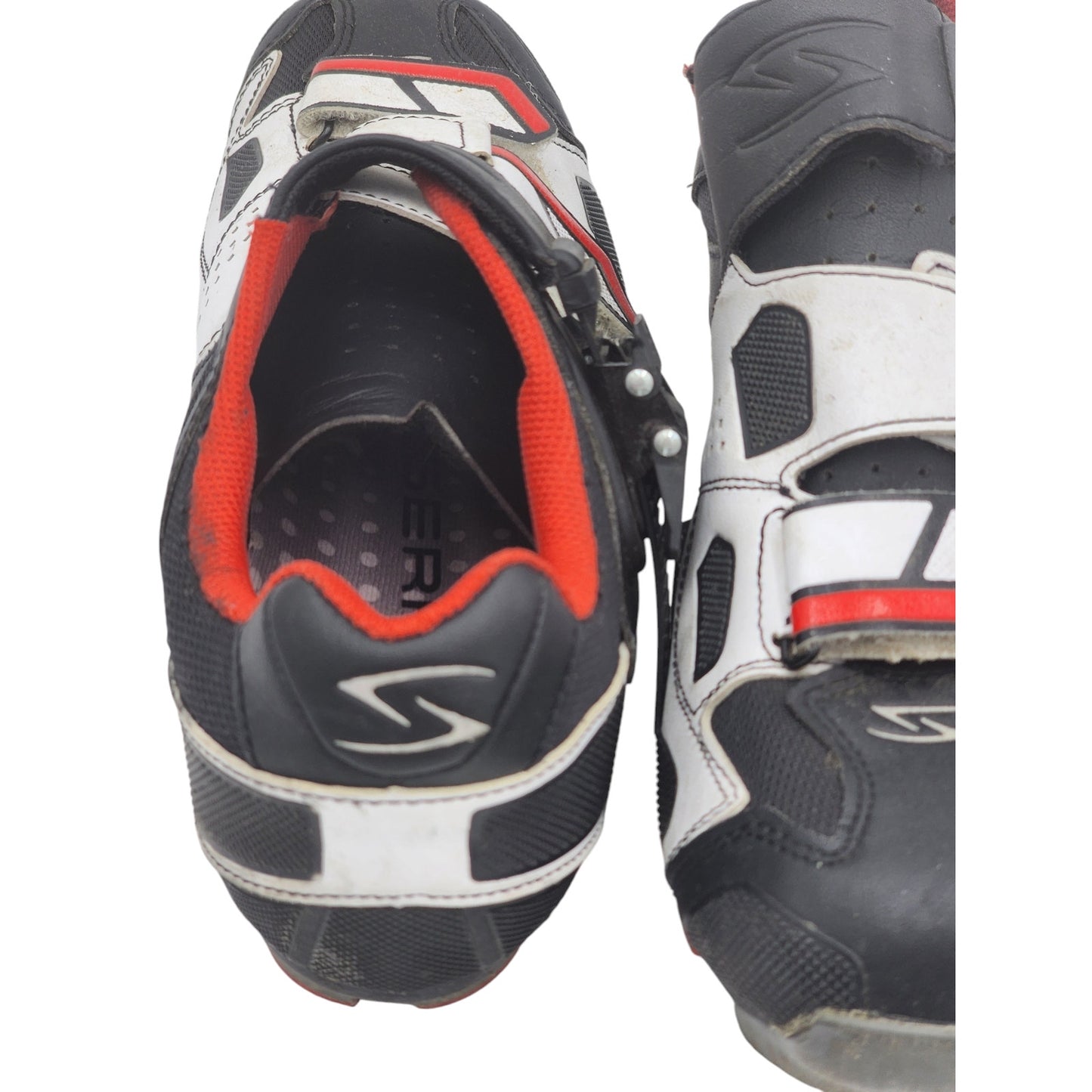 Serfas Shoes Mens 9.5 EU 43 Mountain Bike Black White Red Clipless MTB Cycling