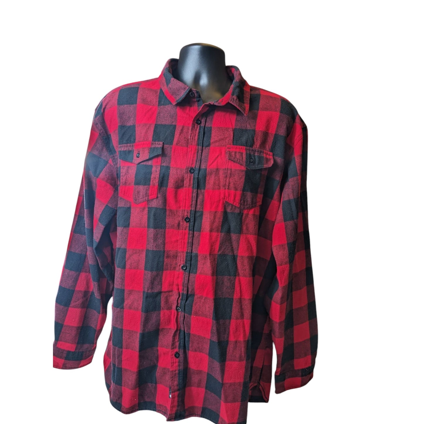 Burnside Plaid Shirt Mens 3X Buffalo Flannel Long Sleeve Checkered Lumberjack