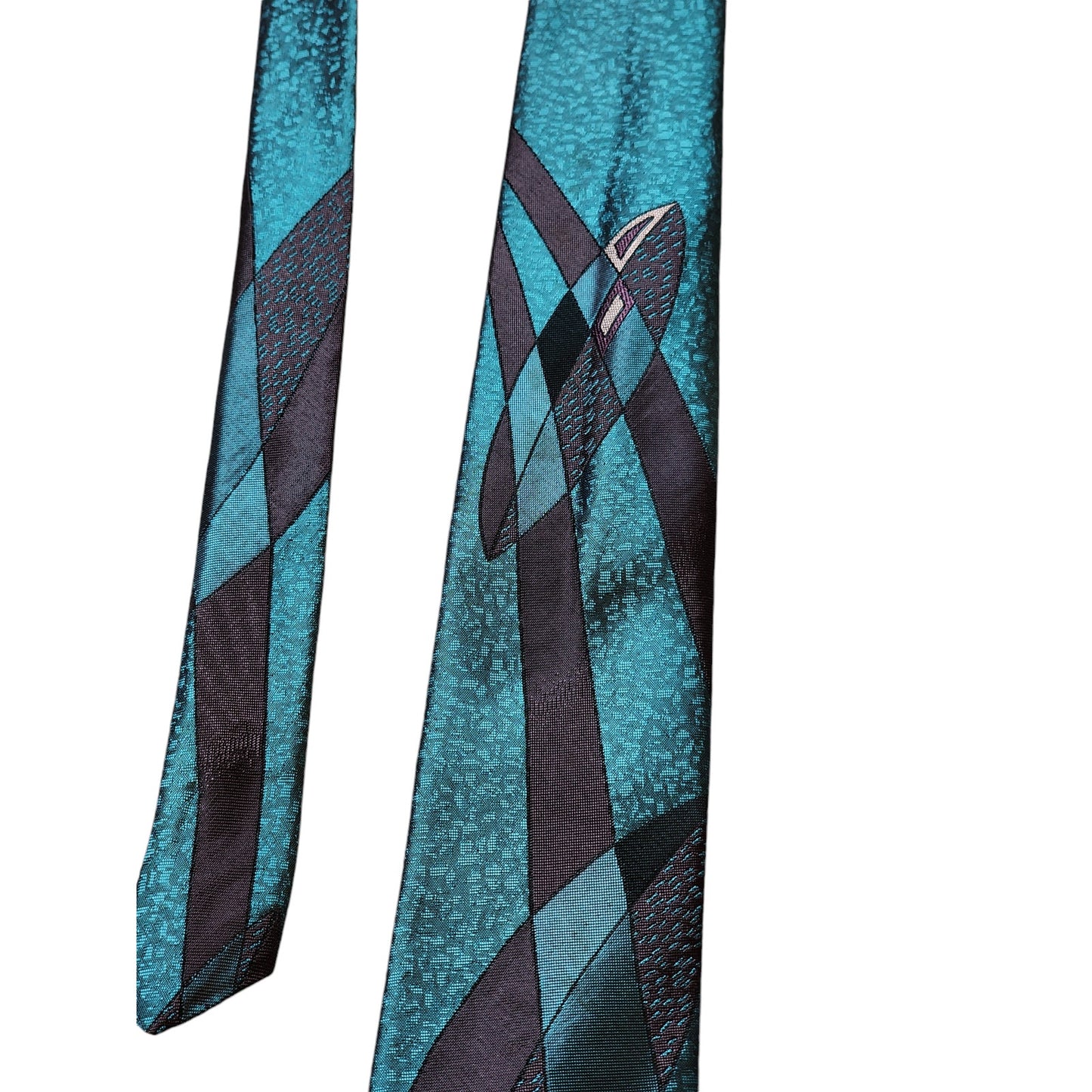 Bonjour Vintage Mens Tie Abstract Pattern Made in USA Retro Neckwear Necktie