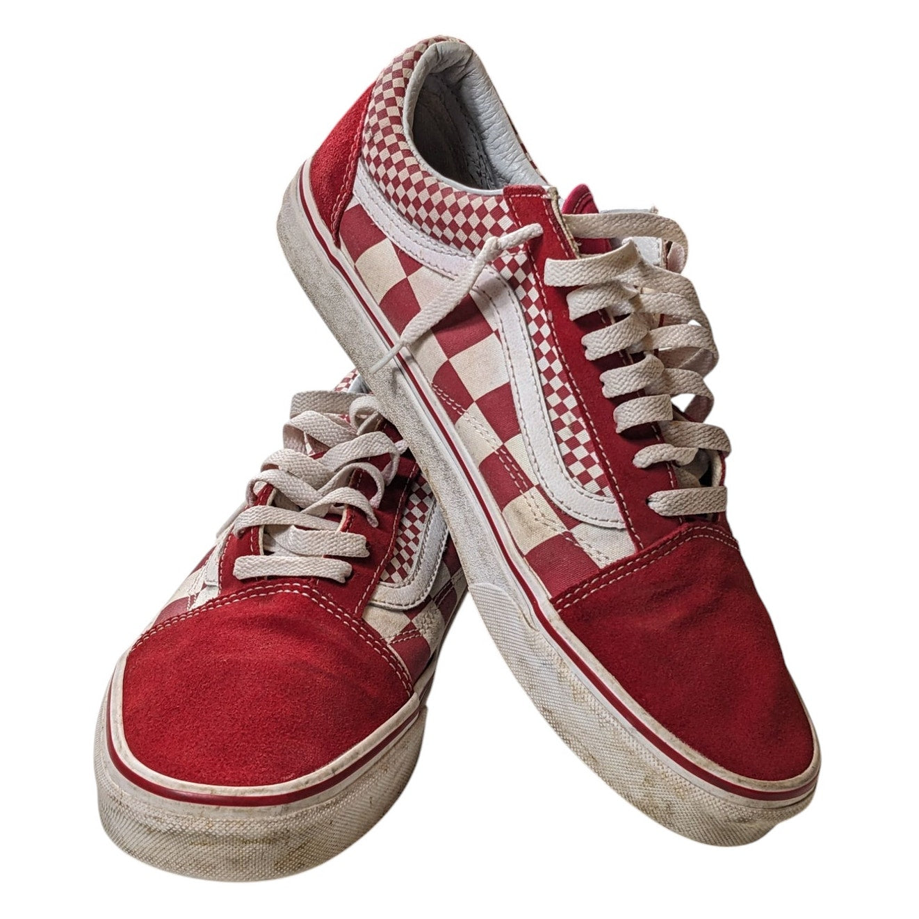 Vans Shoes Red White Checkerboard Sneakers Mens 10.5 Womens 12 Skate Low Top