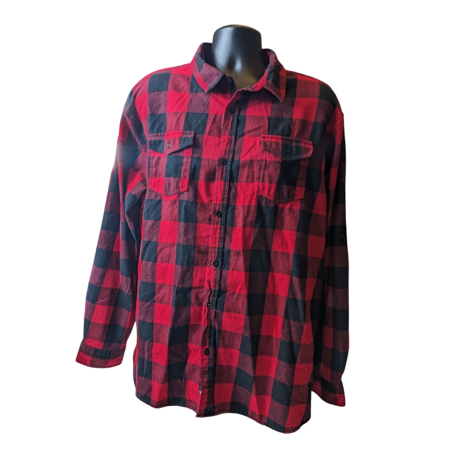 Burnside Plaid Shirt Mens 3X Buffalo Flannel Long Sleeve Checkered Lumberjack