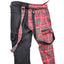 Hot Topic HT Denim Stinger Jeans Men 32x30 Split Leg Red Y2K Punk Goth Suspender