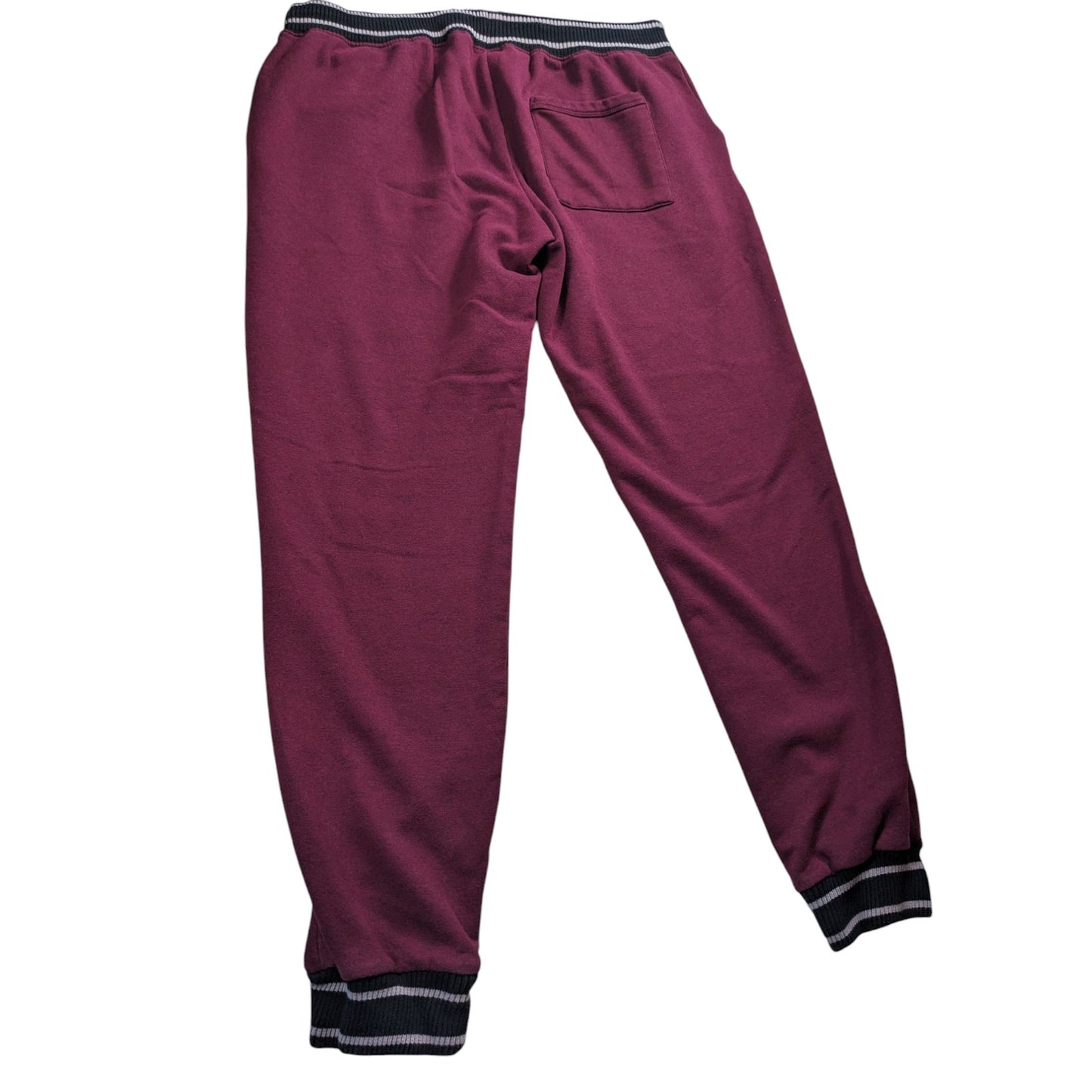 FILA Jogger Mens XL Sweatpants Burgundy Athletic Fit Cuffed Loungewear Gym