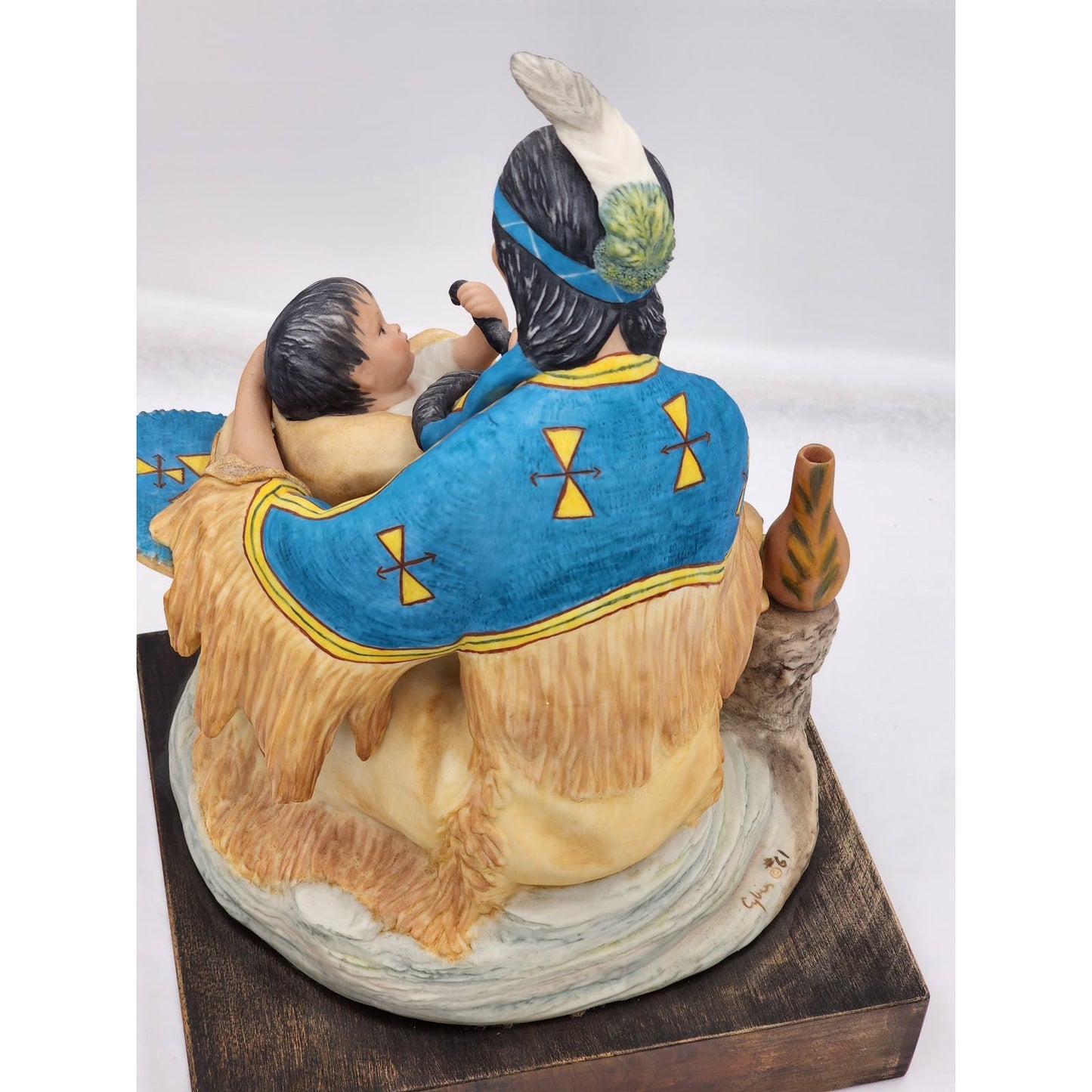 Cybis Shoshone Sacajawea Motherhood Charbonneau Native American Style Porcelain