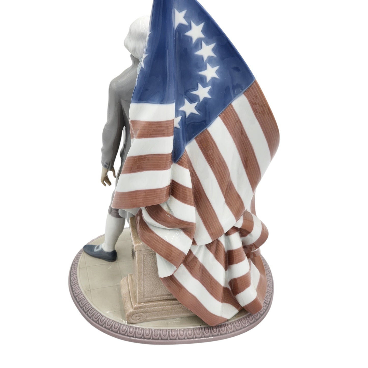 Lladro President George Washington Sculpture American Flag Signed Rare 7575 Box