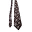 Vintage Towncraft JCPenney Mens Tie Brown Geometric Necktie Striped Classic