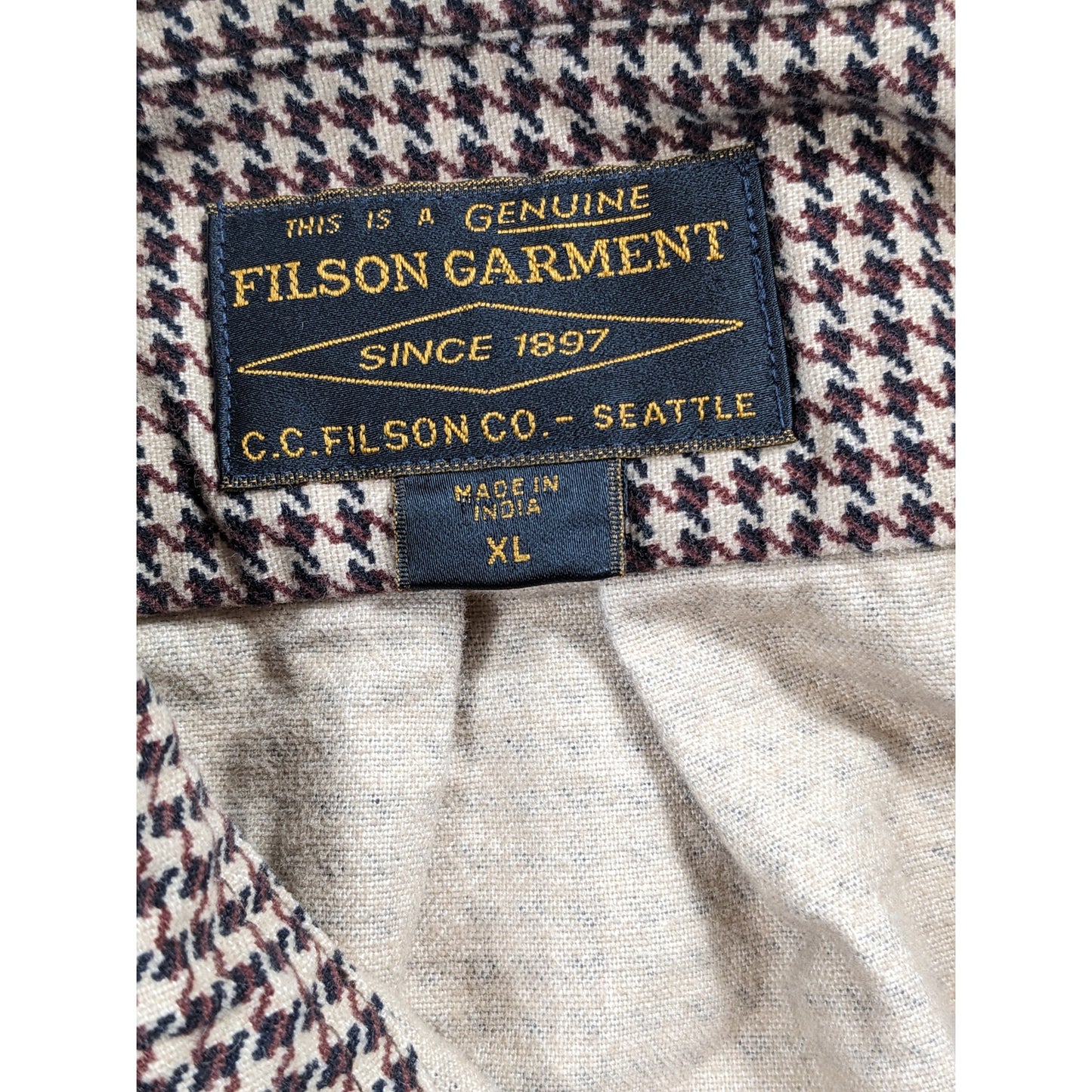 Filson Shirt Mens XL Flannel Button Up Cotton Lumberjack Work Outdoorsman 39126