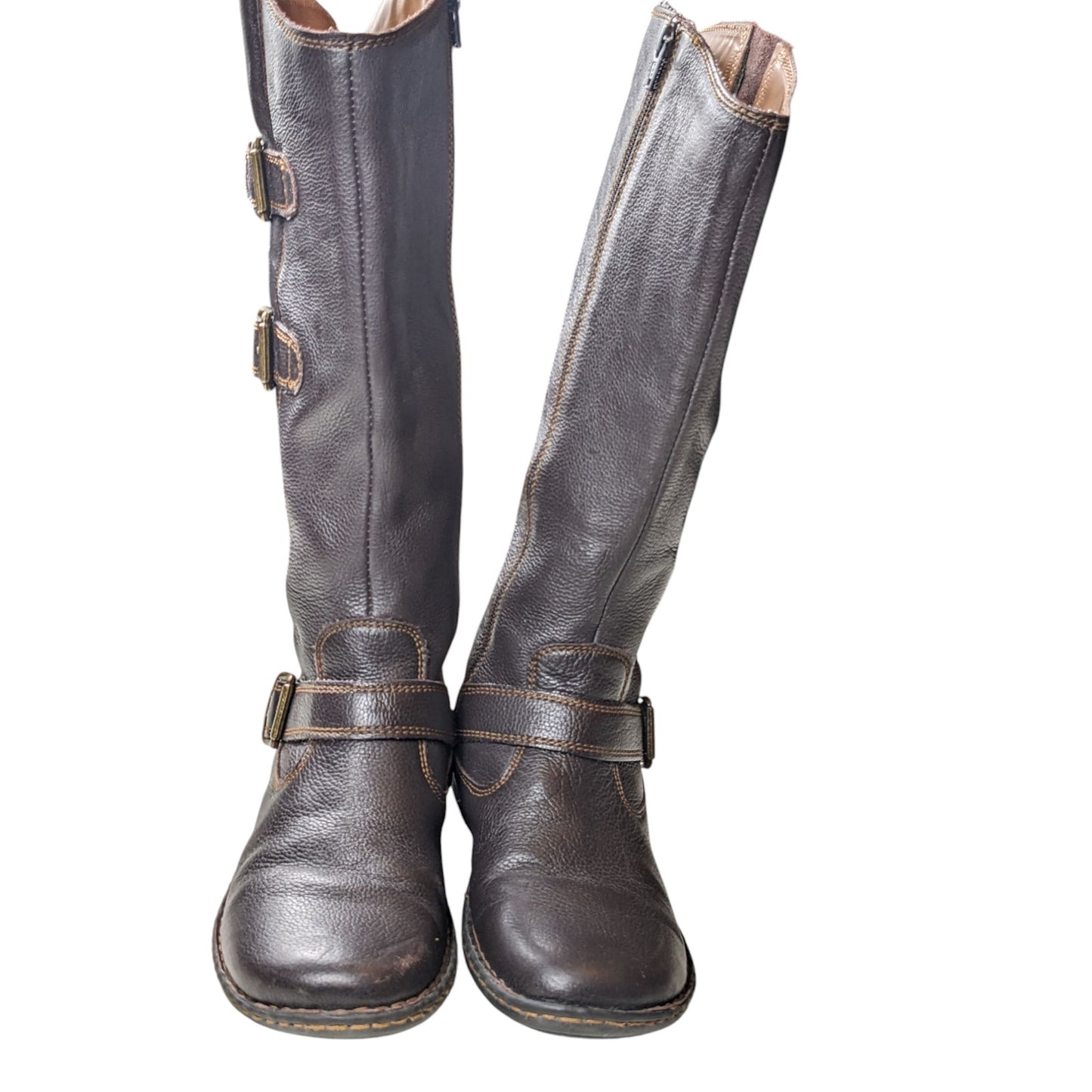 Born Boots Womens 9 Tall Knee High Leather Riding Buckle Straps Equestrian Boho