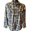 Roebuck Flannel Shirt Mens XL Pearl Snap Long Sleeve Lumberjack Western Cowboy