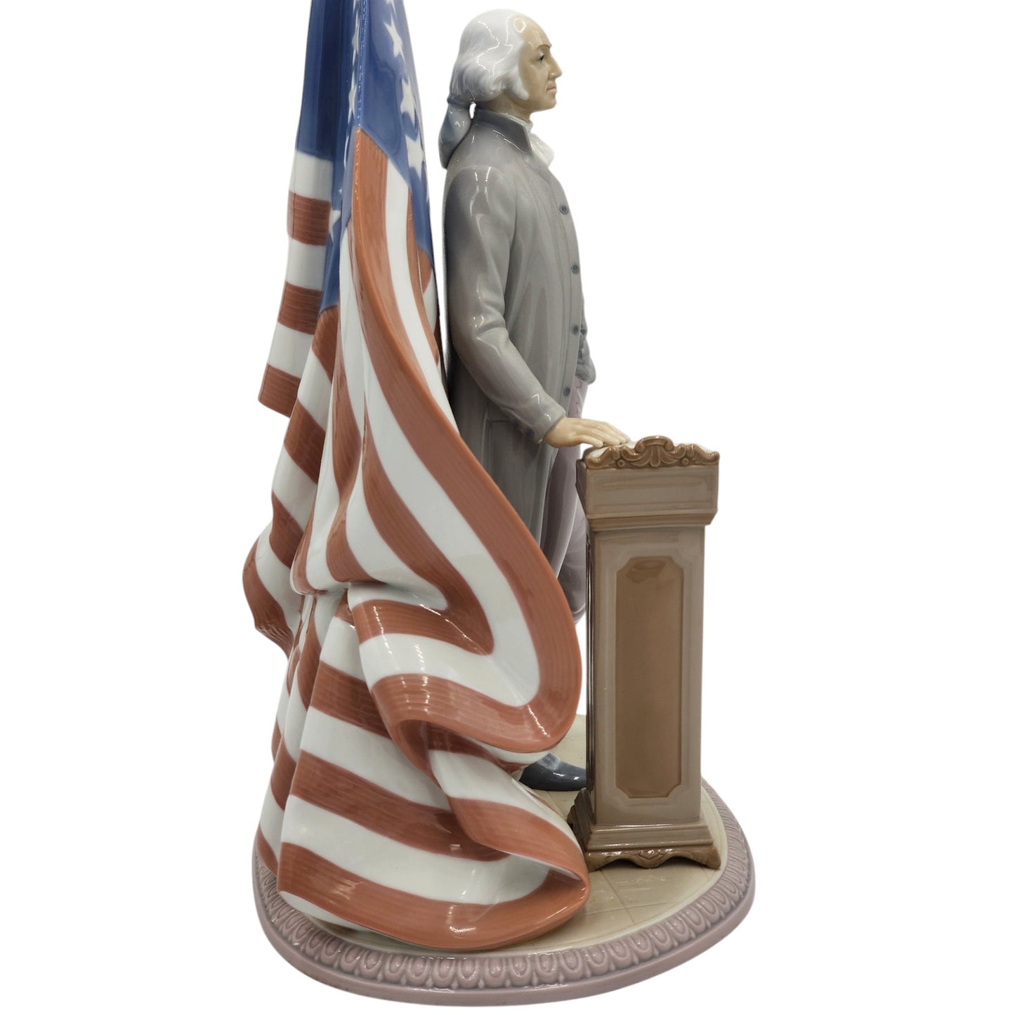 Lladro President George Washington Sculpture American Flag Signed Rare 7575 Box