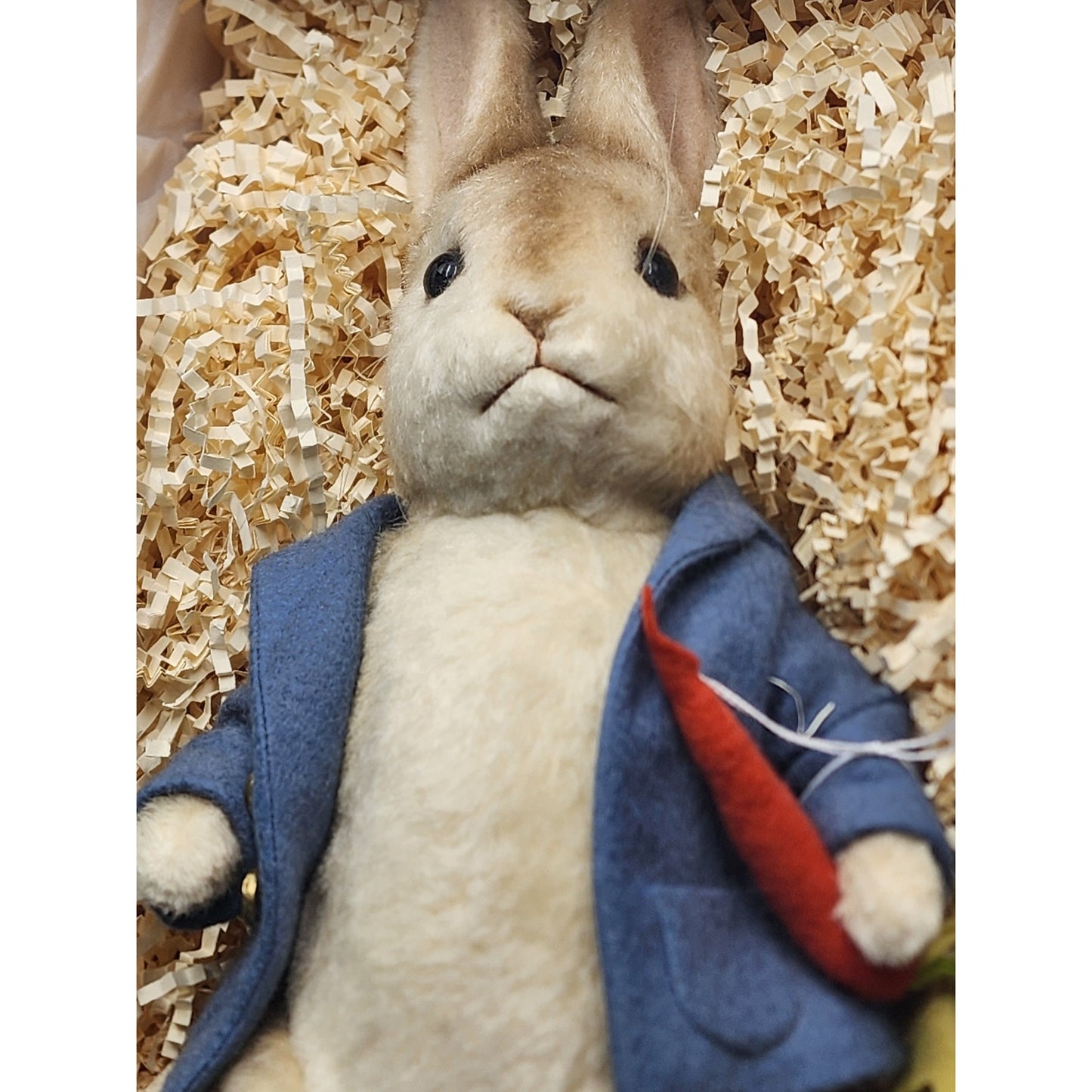 R John Wright Peter Rabbit Doll Beatrix Potter LE 1344/2500 Wool Felt COA Box