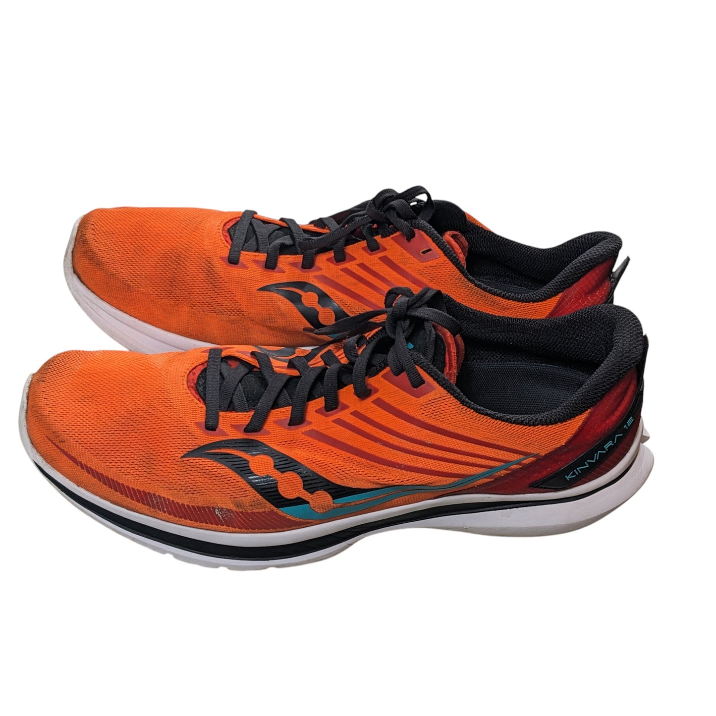 Saucony Kinvara 12 Running Shoes Mens 12 Orange Lightweight Performance Marathon