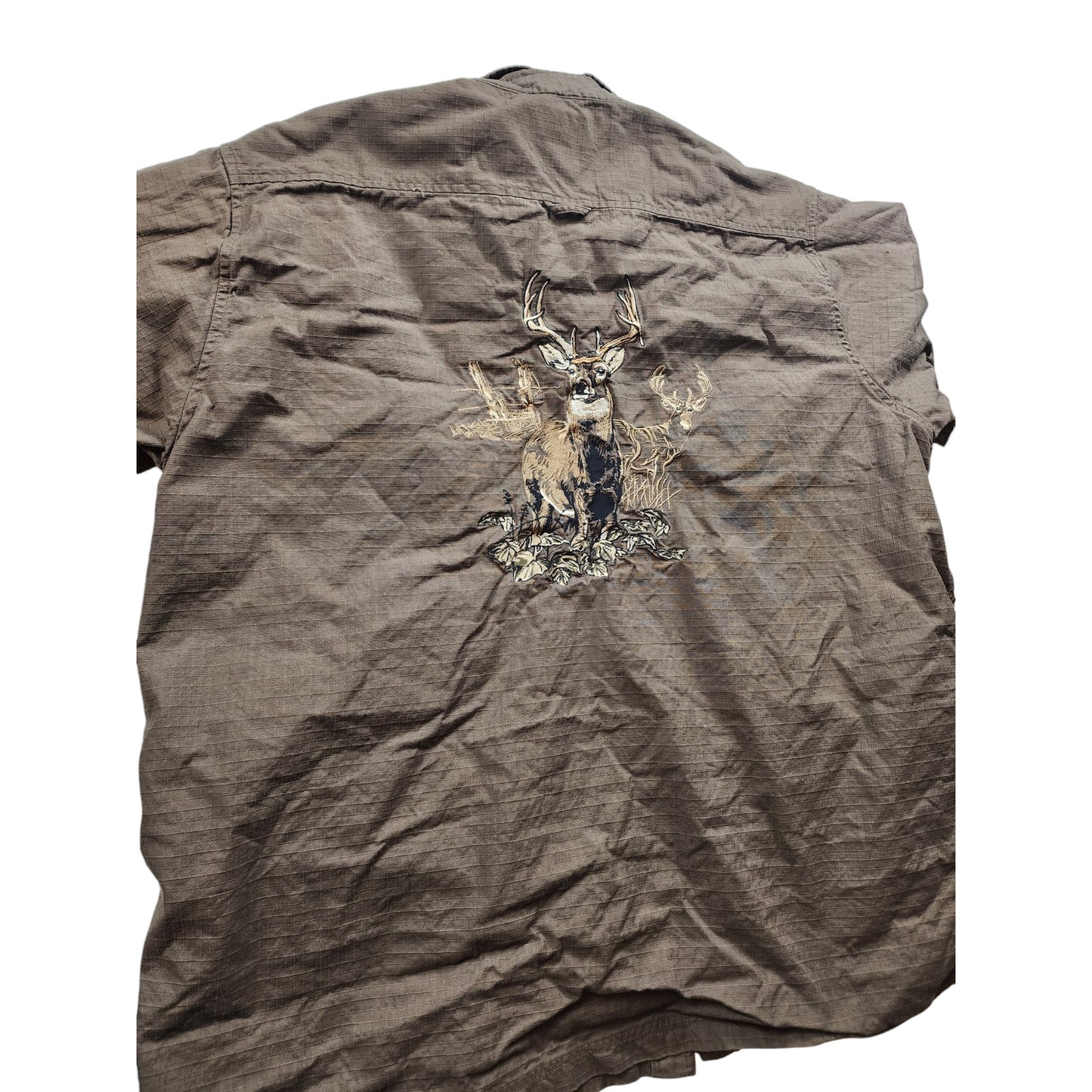 Guide Series Hunting Shirt Mens XXL Embroidered Deer Short Sleeve Outdoor Rugged