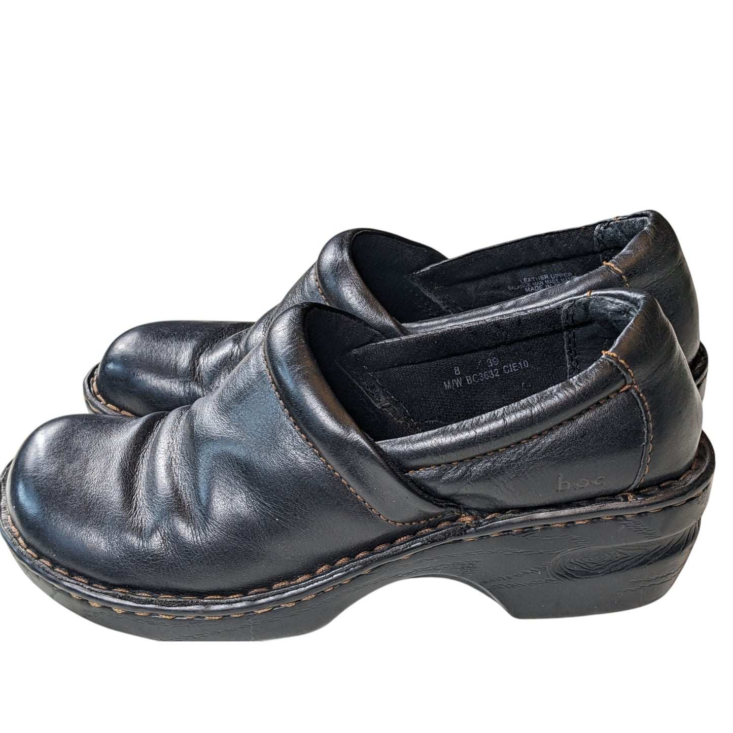 Born Shoes Clogs Womens 8 Leather Comfort Slip On Nursing Healthcare Work BC3632