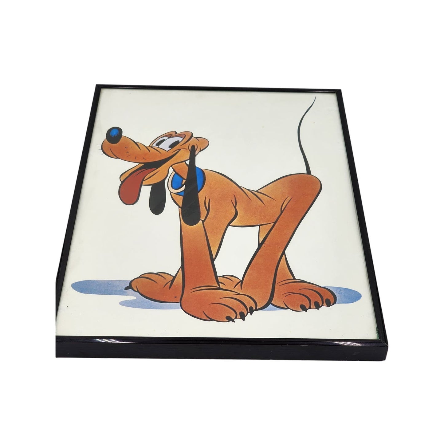 Vintage Disney Pluto Poster Print Framed Art Animation Cartoon Wall Hang 15x11