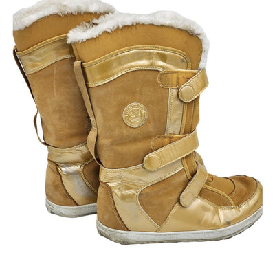 Timberland Boots Womens 9M Snow Winter Insulated Fashion Golden Tall High Top